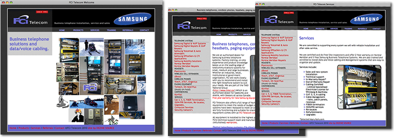 FCi Telecom, web consult, graphic design, write, photography